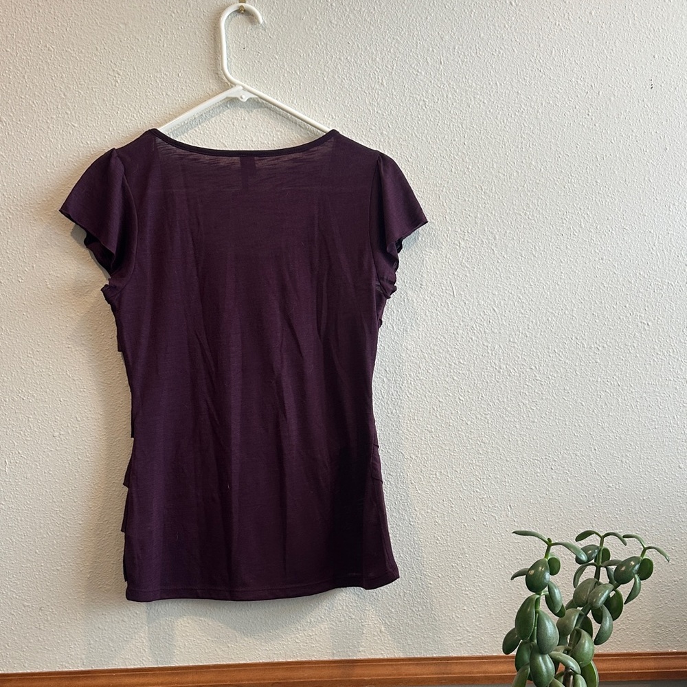 Purple Ruffled Blouse - Picture 3 of 5